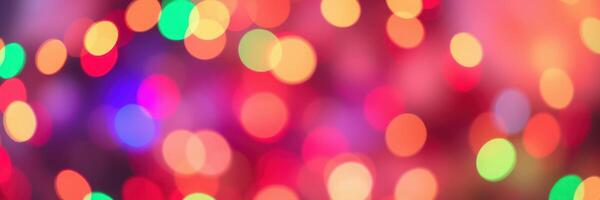 Colorful bokeh lights create a festive atmosphere during a celebration at night photo