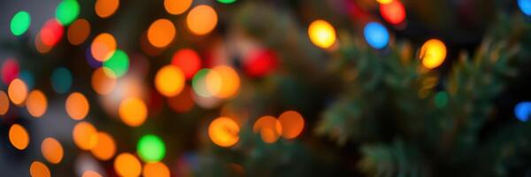 Colorful holiday lights create a festive atmosphere in a cozy home setting during the winter season photo
