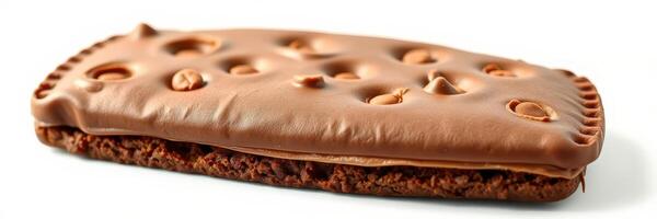 Delicious chocolate biscuit with creamy filling ready to enjoy for dessert or snack time photo