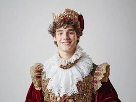 A young man in a renaissance costume photo