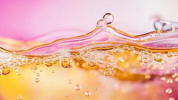 A close up of a liquid with bubbles photo