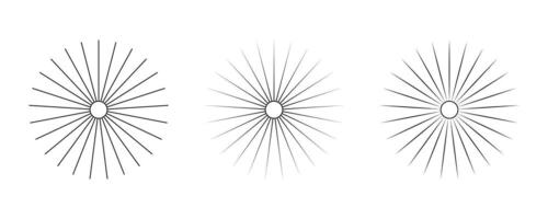 Abstract illusion geometric radial circle lines. Spokes with radiating stripes. Editable stroke. vector
