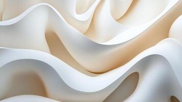 The image is a close up of a white fabric with a wave pattern. The fabric is made of a material that is soft and smooth to the touch. The wave pattern is subtle photo