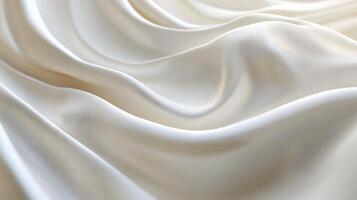 White fabric with a pattern of dots and lines. The fabric is smooth and shiny. The image has a calm and serene mood photo