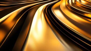 Gold and black image of a road with a shiny, reflective surface. The image has a sense of motion and energy, as if it is a representation of a fast-moving vehicle or a dynamic scene photo