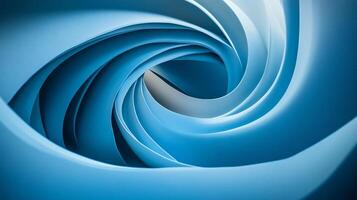 Blue and white spiral with a white center. The spiral is made up of many blue and white lines that curve and twist in a continuous motion. The spiral appears to be a representation of movement photo