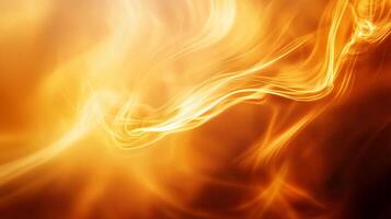 Bright orange background with a wavy line that looks like smoke. The image has a warm and energetic mood photo