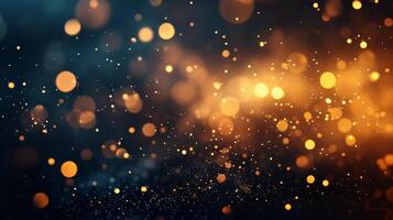 Blurry image of a bright orange and blue background with many small dots. The dots are scattered all over the image, creating a sense of movement and energy. The image is abstract and dynamic photo