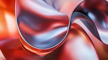Piece of fabric with a red and blue swirl pattern. The colors are vibrant and the pattern is abstract photo