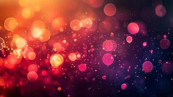 Colorful background with many small circles. The circles are of different sizes and colors. The background is orange and purple photo
