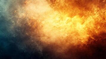 Colorful background with a yellow flame in the middle. The background is a mix of blue and orange photo