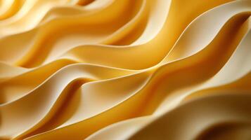 The image is a close up of a yellow and brown wave. The texture of the wave is rough and grainy, giving it a sense of depth and movement. The colors of the wave are warm and inviting photo