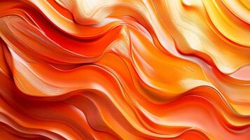 The orange and white stripes on the painting give it a warm and inviting feeling. The brushstrokes are bold and expressive, creating a sense of movement and energy photo