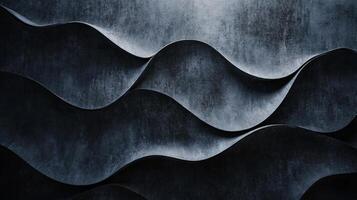 The image is a black and white photo of a wave. The wave is very large and has a very dark color. Scene is very dramatic and intense. The idea of the image is to show the power