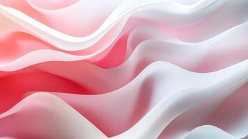 White and red striped fabric with a wave pattern. The red stripe is bold and the white stripe is subtle. Scene is elegant and sophisticated photo