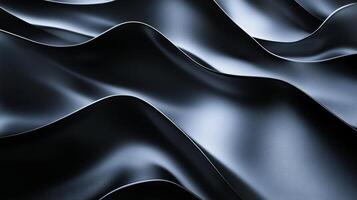 Black and white image of a fabric with a wave pattern. The image has a moody and mysterious feel to it photo