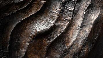The image is of a rock with a brown and white texture. The rock appears to be weathered and has a rough, uneven surface. The contrast between the brown and white colors creates a sense of depth photo