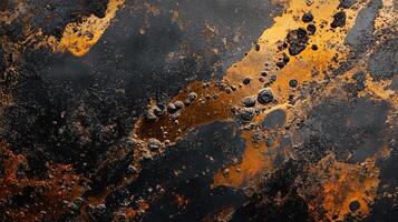 Black and orange background with a lot of small dots. The dots are scattered all over the background, creating a sense of chaos and disorder photo
