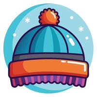 Winter hats set. vector