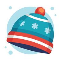 Warm winter , autumn hat set , bright color vector