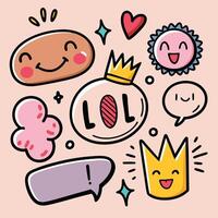 Set of speech bubble with text vector