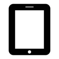 mobile tablet silhouette vector