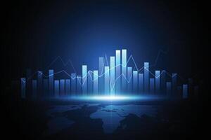 Business candle stick graph chart of stock market investment trading on white background design. Bullish point, Trend of graph vector