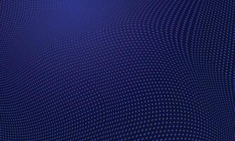 Abstract wavy dots pattern dark technology background vector