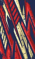 Abstract red and yellow modern geometric stripes racing background for sublimation jersey vector