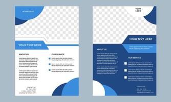 Business flyer template in blue color. modern flyer design A4 size. simple design vector