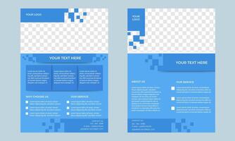 Business flyer template in blue color. corporate modern flyer design A4 size. simple design vector
