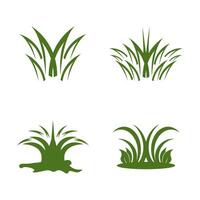 Green grass icon and symbol template vector