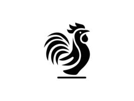 Rooster logo silhouette. vector