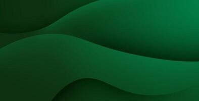 Multi layers green texture 3D papercut layers in gradient banner. Abstract paper cut art background design for website template. Topography map concept or smooth origami paper cut vector