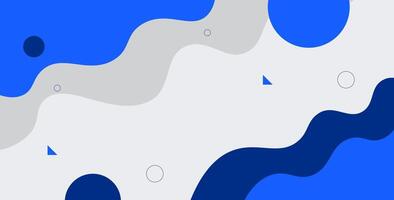 minimal abstract blue white liquid color, fluid shape banner geometric background. vector