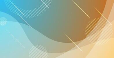 minimal abstract blue orange soft color shape geometric background. vector