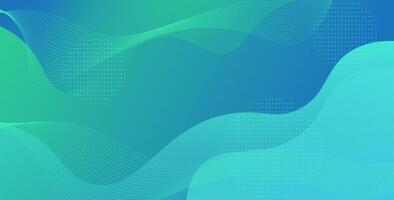 dynamic abstract green liquid color gradient wavy geometric fluid shape background. eps10 vector