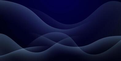 abstract dark blue wavy dynamic light shape decoration background. eps10 vector