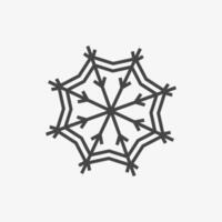 Snowflake icon. New year and christmas symbol vector
