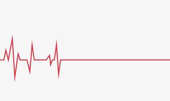 Last heart rate. Heart beat line vector