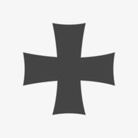 Black Templars cross symbol vector