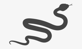 Black snake icon. Symbol of 2025 year. Abstract illustration on white background vector