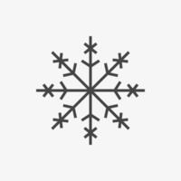 Snowflake icon. Black on white background vector