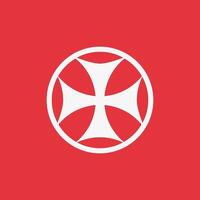 Bolnis Cross sign on red background vector