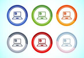 Information technology icon. Digital tech icon, Button Design Set vector