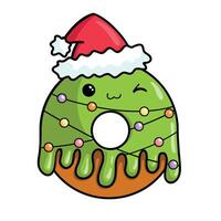 Christmas Tree Donut vector