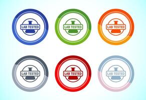 Lab tested icon. Laboratory testing product quality certificate symbol vector