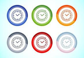 Long lasting icon. Durability icon design. Button Design Set vector