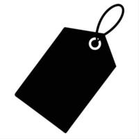 Black Silhouette Price Tag vector