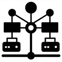 Network Load Balancer Silhouette art vector